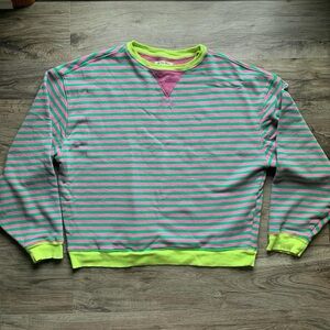 We The Free Vibrant Striped Crewneck Sweater